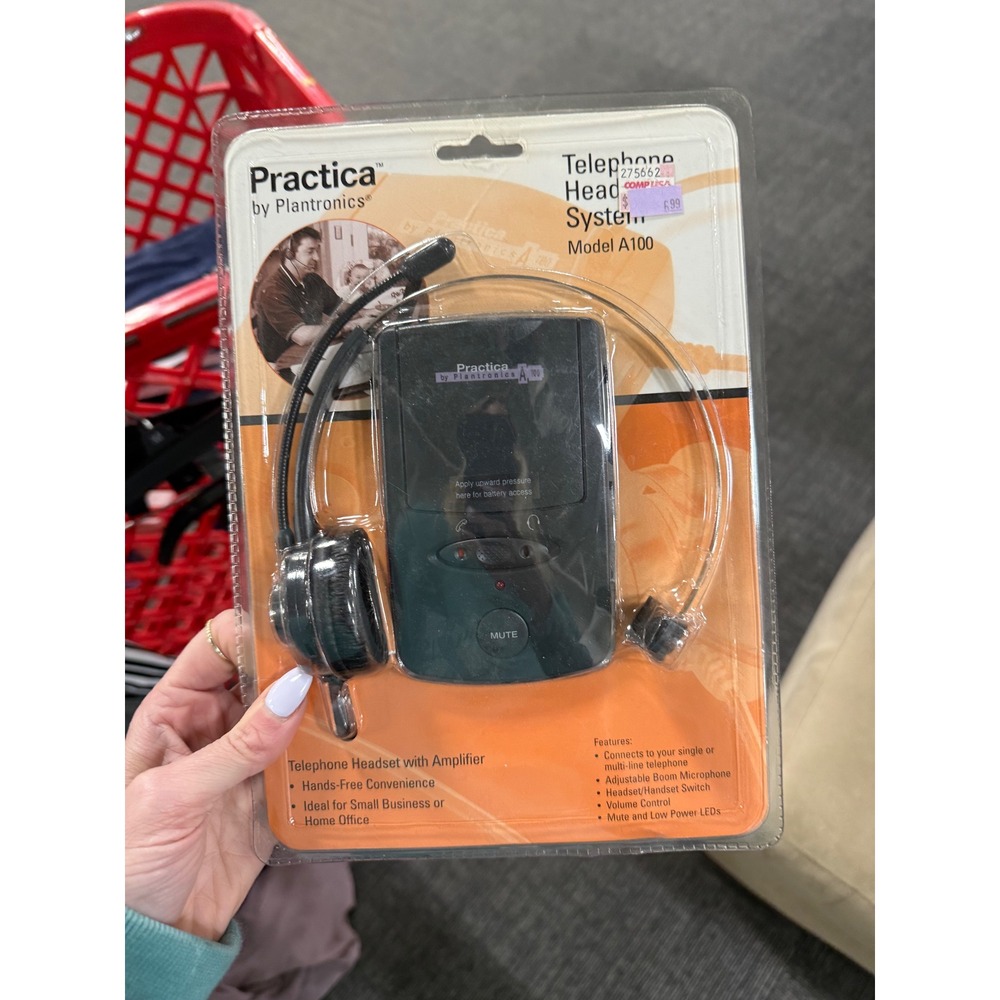 Plantronics Practica A100 Telephone Headset System with Amplifier New Sealed‎